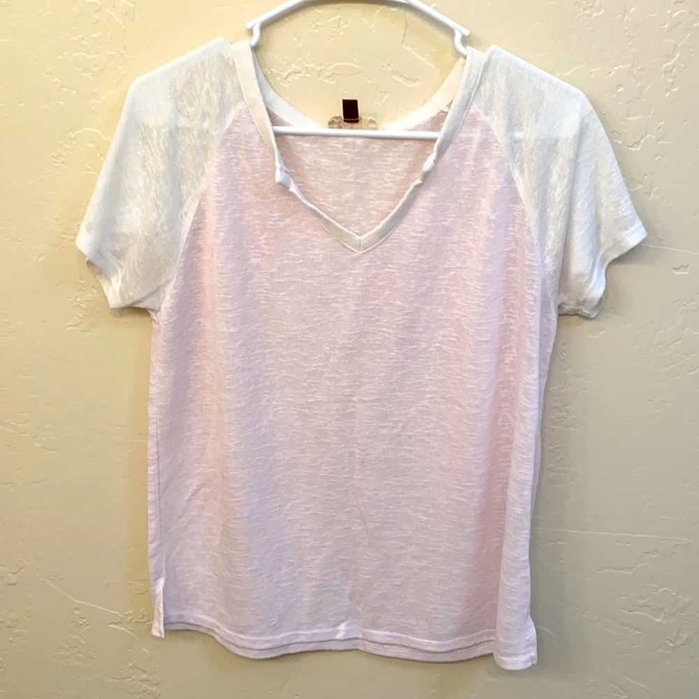 Pink & White t-shirt! Soft fabric!